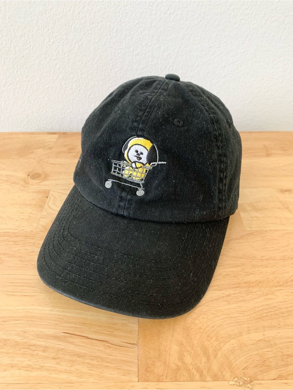 BT21 BTS Baby Line Friends Chimmy Park Jimin Cart Black Curved Brim Baseball Hat